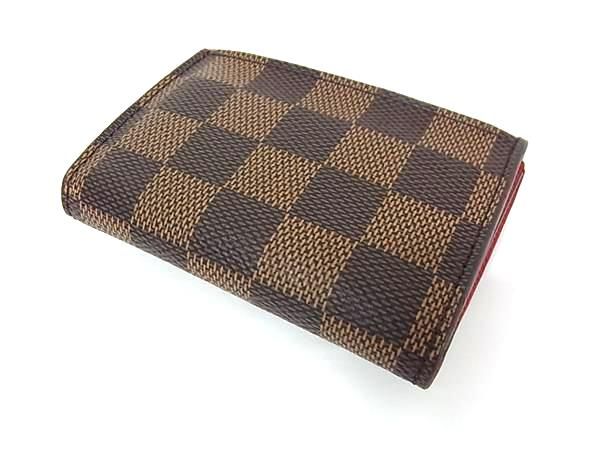 Louis Vuitton N60166 Damier Portefeuille Zoë Coquelicot Trifold Wallet Red