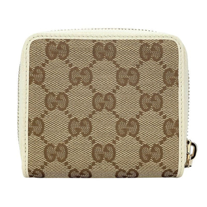 Gucci Bifold Wallet In GG Canvas Beige/white