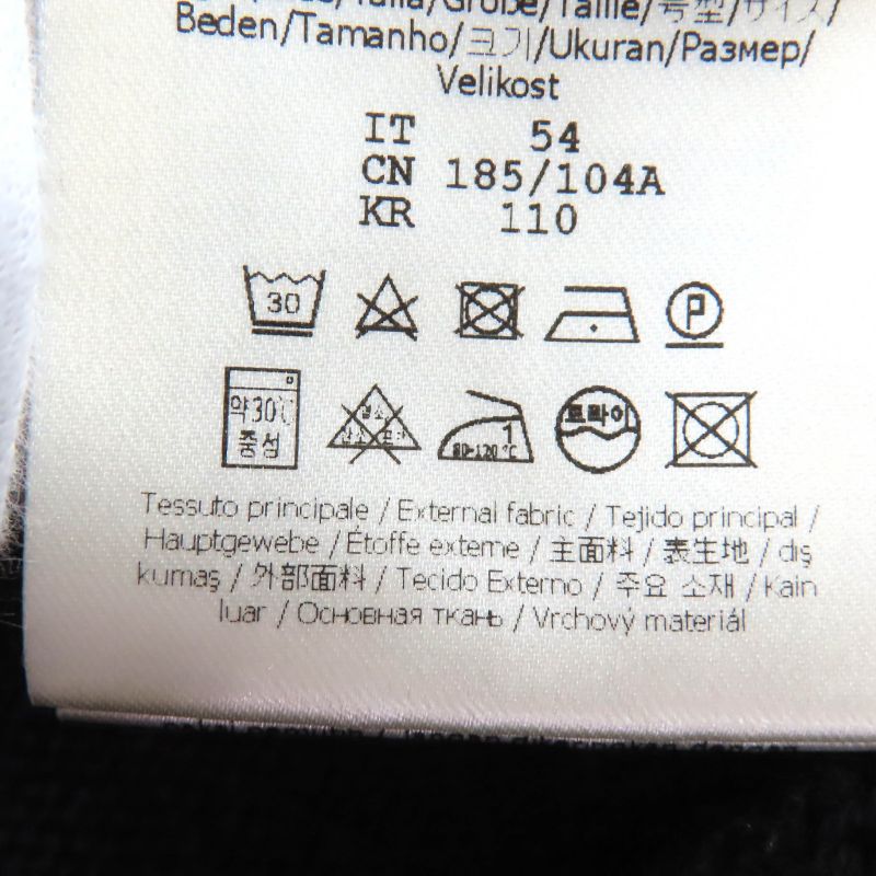 Fendi Fzz469 100% Cashmere Front Logo Crew Neck Long Sleeves Knit Sweater Black