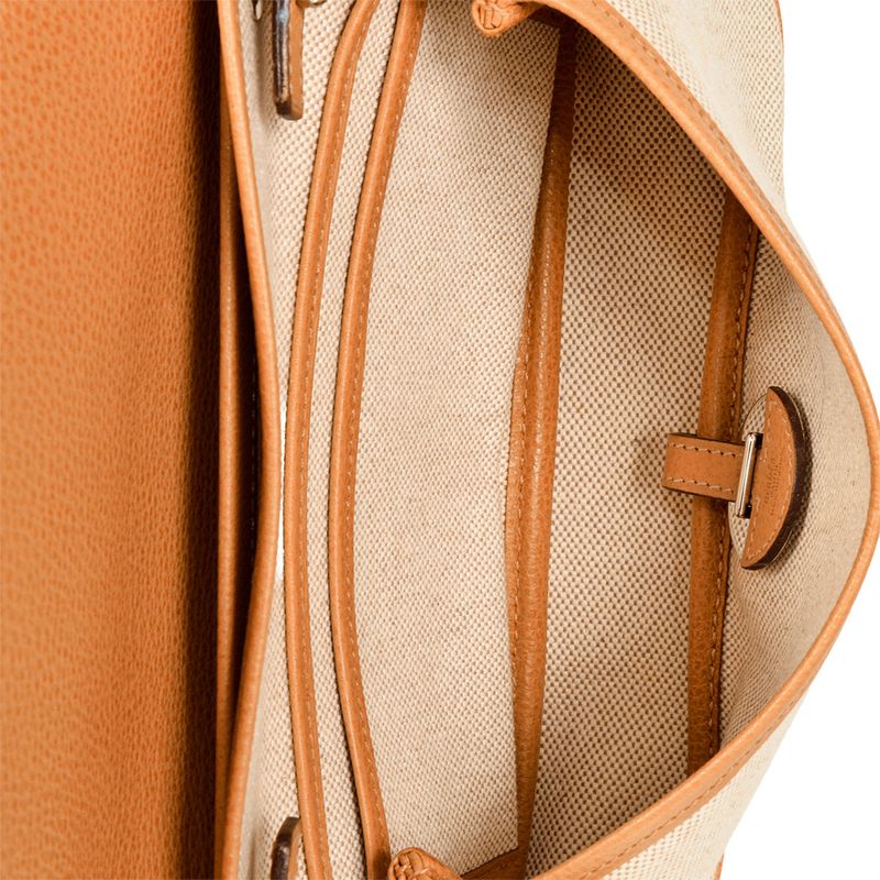 Hermes Sac Colorado PM Shoulder Bag □I Engraved Beige Silver Hardware Toile Ash