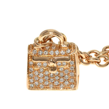 Hermes Amulet Birkin Diamond Bracelet 18K Pink Gold Ladies