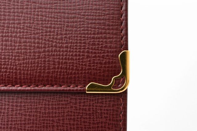 Cartier Wallet Fold Vintage Cartier Double Hook Wallet Must De Cartier Bordeaux