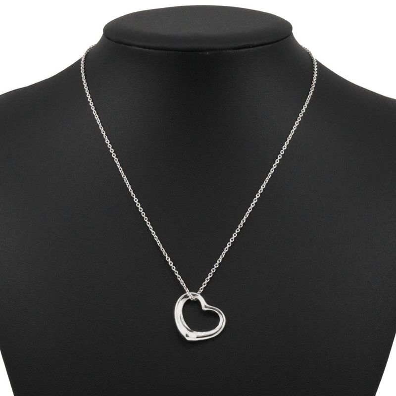 Tiffany & Co Open Heart Elsa Peretti 925 Silver Ladies 4.8g Necklace