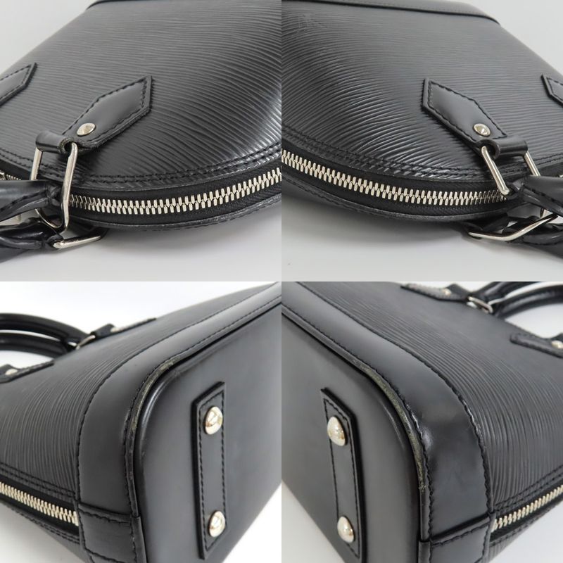 Louis Vuitton Alma BB M40862 Epi Black 2WAY Handbag Silver-hardware
