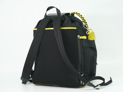 Authentic Fendi Strike Pecan 2WAY Backpack Sac Shoulder Bag Nylon Leather Black