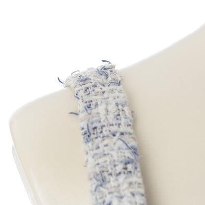 Chanel Circle Cut Out Rhinestone Tweed Mini Sleeveless Dress P60222 Blue 40