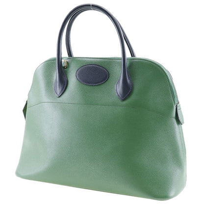 Hermes Bolide 35 Bicolor Courchevel Green/navy Blue 0V Ladies Handbag