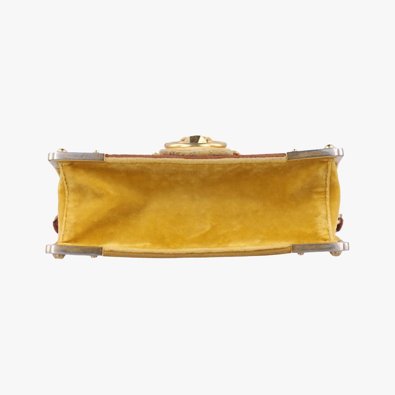 Prada Caye Lion Head Yellow And Brown Velour 1bd089110