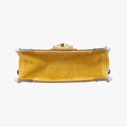 Prada Caye Lion Head Yellow And Brown Velour 1bd089110