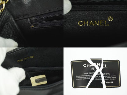 Authentic Chanel Coco Mark Matelasse Tassel Chain Shoulder Bag Lambskin Leather