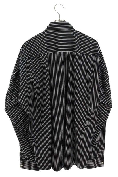 Balenciaga 642133 Tjm19 Oversized Striped Cotton Long Sleeve Shirt Men's 37