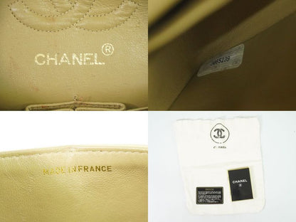 Authentic Chanel Coco Mark Matelasse Double Flap Chain Shoulder Bag Lambskin