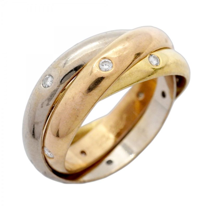 Cartier Ring Trinity 18K Yellow Gold Yellow Gold 18K White Gold White Togo Old