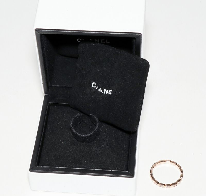 Chanel Ring 18K Pink Gold Diamond 30P Premiere Promes Ring Full Diamond J4134