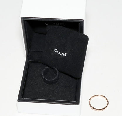 Chanel Ring 18K Pink Gold Diamond 30P Premiere Promes Ring Full Diamond J4134