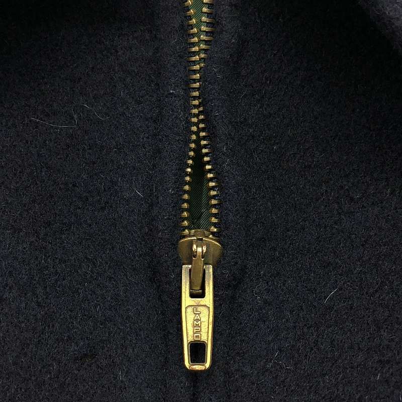 Gucci | 80s Vintage Wool Elbow Patch Zip Up Jacket | 50 | Navy | Men's