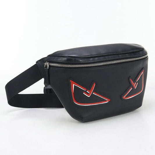 Fendi Belt Bug Monster Bugs Eye 7va434 A72K Body Bag Leather Men's