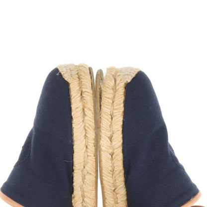 Hermes Canvas And Leather Espadrilles Women's 34 Navy Made In Spain