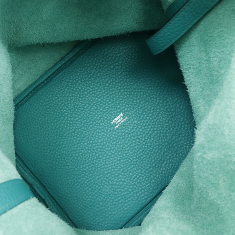 Hermes Picotin Lock MM Taurillon Clemence Green X Ladies Handbag