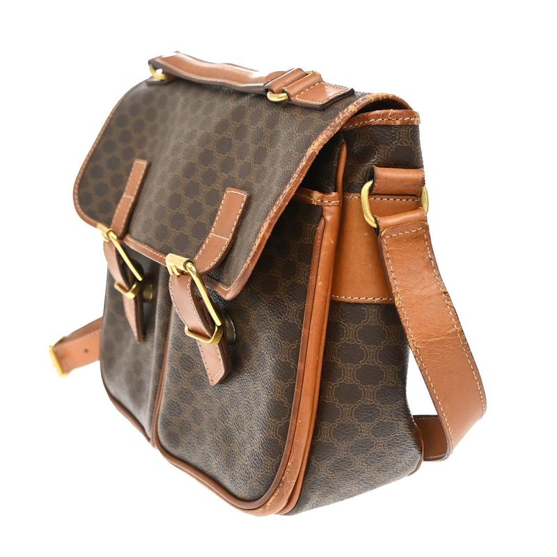 Celine Shoulder Bag Macadam Circle Charm Pvcleather 67kb003