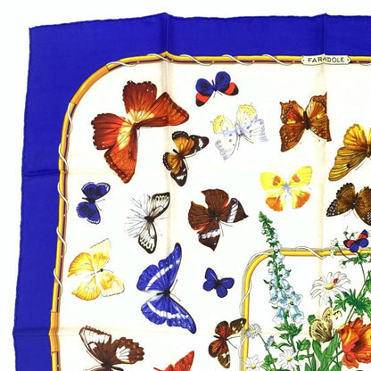 Hermes Carre 90 Farandole Dances Of Provence Blue And Multicolor Scarf Silk