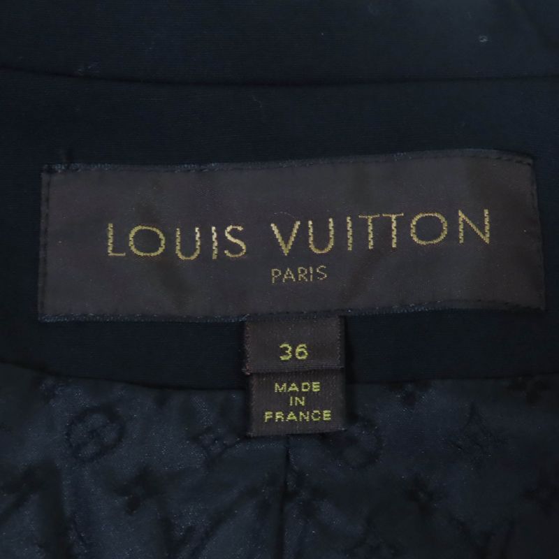 Louis Vuitton 09SS Wool Silk Blend Lined Monogram Mini Ruffle Design Jacket