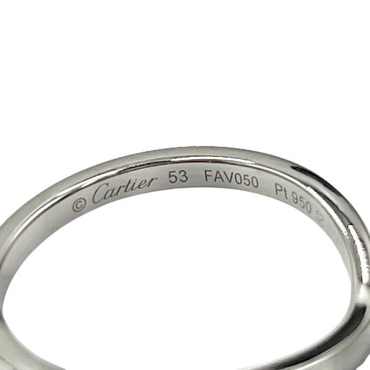 Cartier Ring - Marriage Rings Pt950 #53 Silver