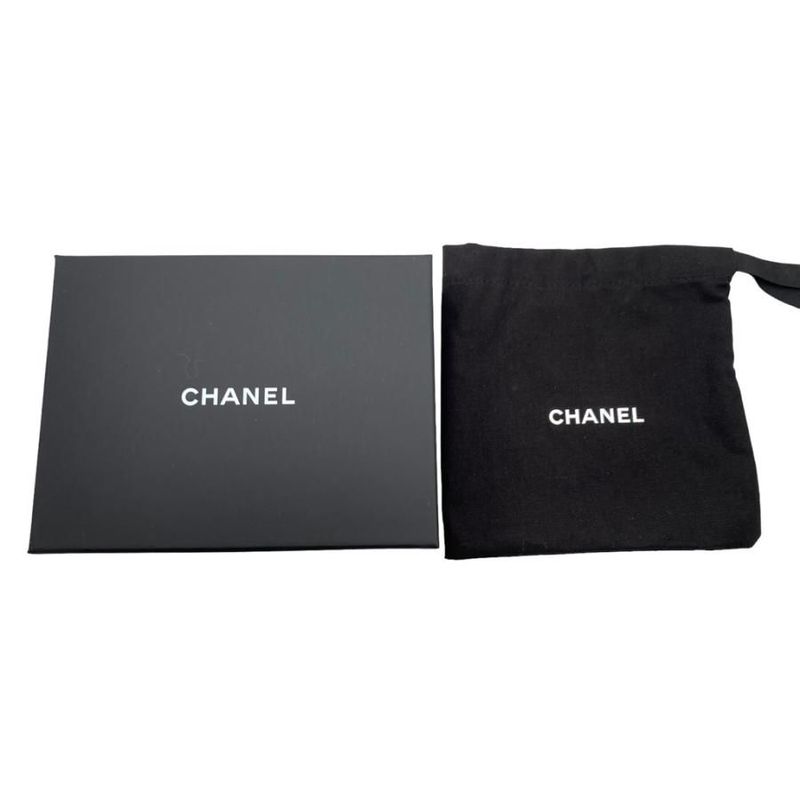 Chanel Belt Aa8499 Lambskin Black with Box and Storage Bag Unused