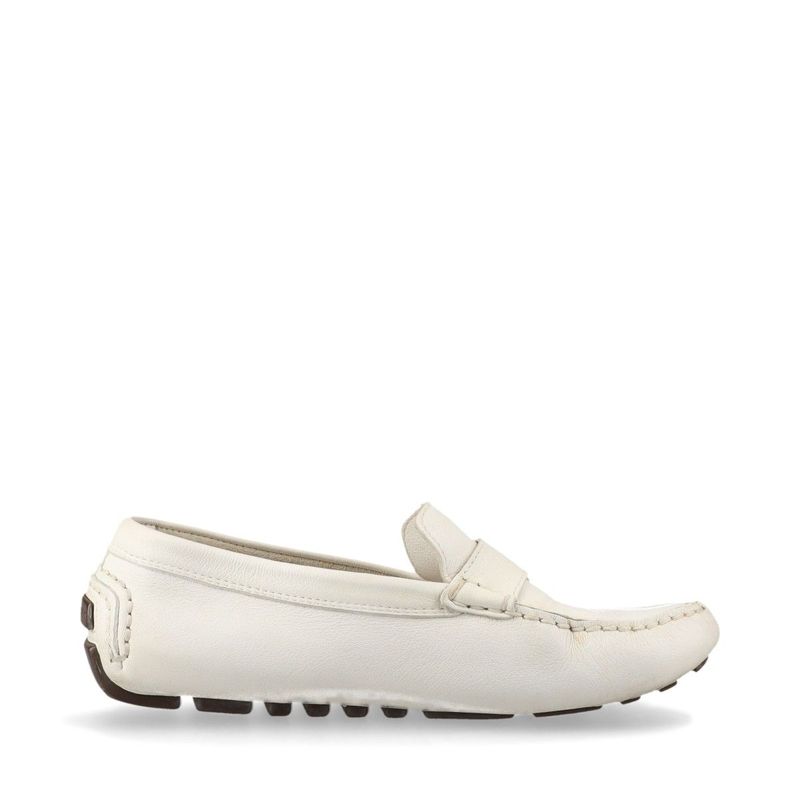 Louis Vuitton 02 Monte Carlo Leather Driving Shoes Women's 34 Td0052 White Made