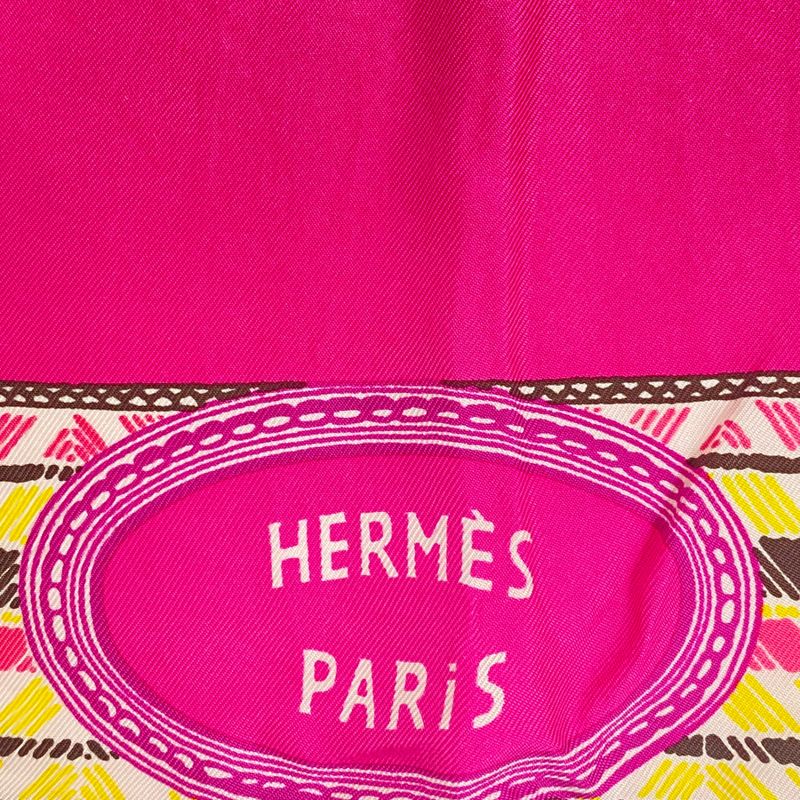 Hermes Carre 90 Scarf Silk Wash Favolie Du Faubourg Multicolor