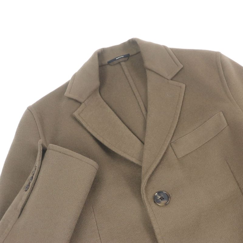 Hermes 19AW 100% Cashmere Long Coat Chester Coat Brown 48 With Hangers Made In