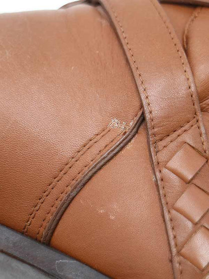 Bottega Veneta Jodhpurs Leather Heeled Boots Brown 40