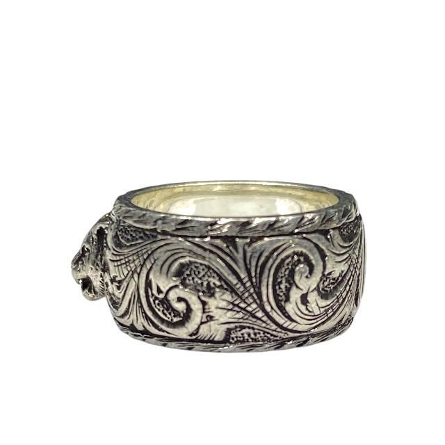 Gucci Cat Head Ring Jewelry Animal Sv925 Silver #8