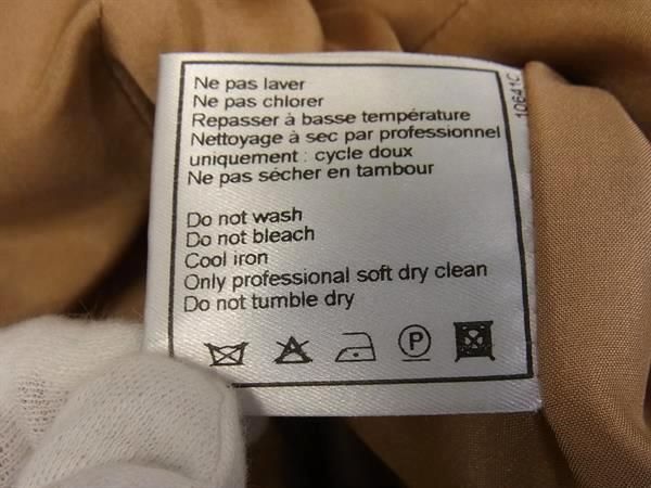 Chanel 65% Nylon And 35% Wool Long Coat Outerwear Jacket Clothing Size 38