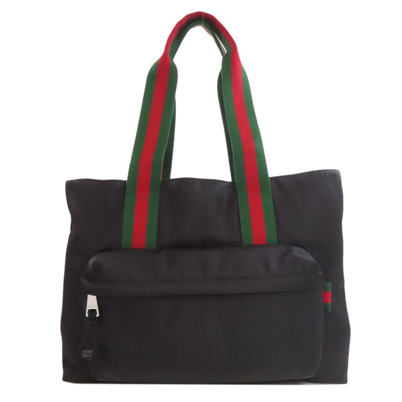 Gucci 802172 Large Tote Sherry Line Tote Bag Nylon Women