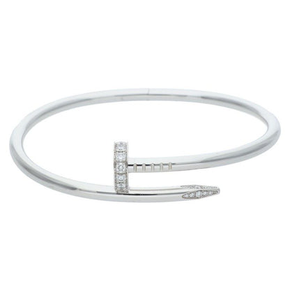 Cartier New Shape Juste UN CLOU Bracelet DIA 18K White Goldjuste Un Clou Half