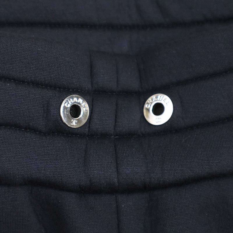Chanel 2015 Coco Mark Stitch Bonding Jersey Pants P52118k06756 Aw003 Navy 38