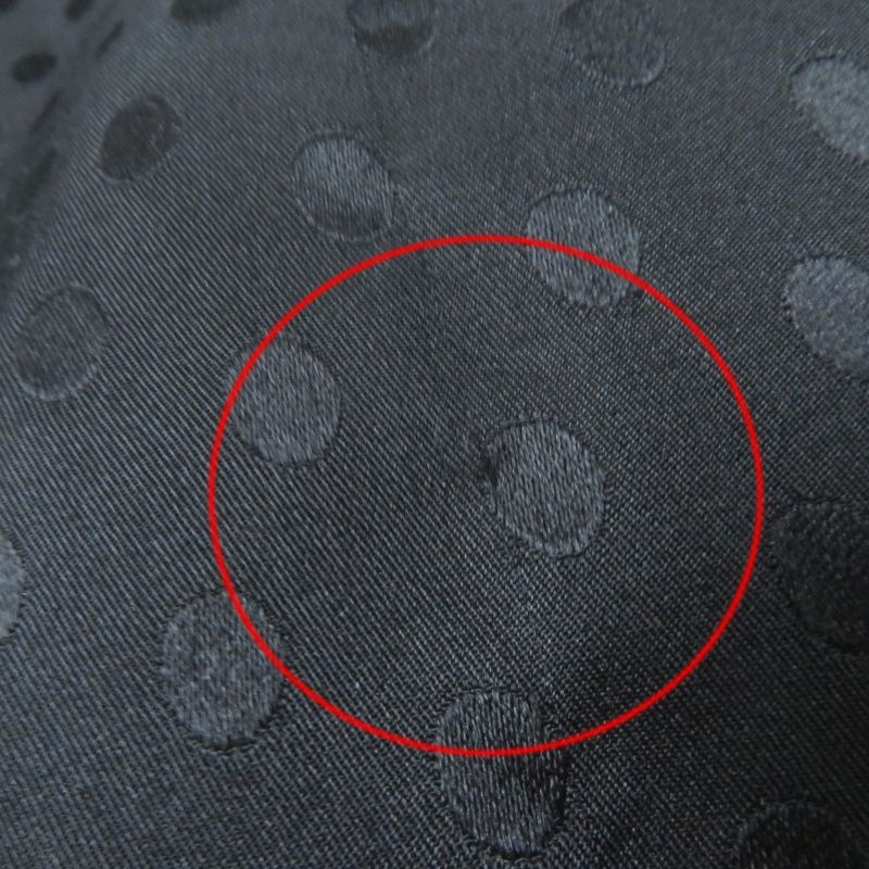 Celine 2r289598d 100% Silk Dotted V-neck Dress With Belt Black 38 Made In