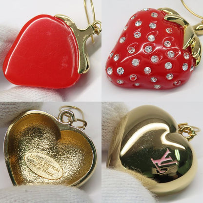 Louis Vuitton Earrings Boucle Doreil Phrase M64922 Strawberry Heart