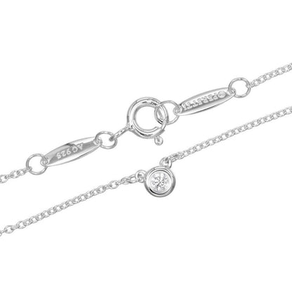 Tiffany & Co By-the-yard Silver 925 X Diamond Ladies 1.6g Necklace