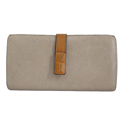 Loewe Long Wallet - Gray Beige And Light Brown Leather