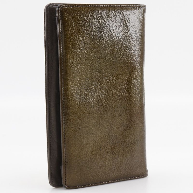 Chanel Coco Mark Enamel Bronze Women's Long Wallet