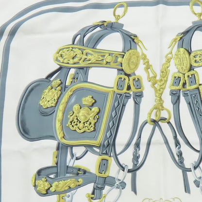 Hermes Scarf Carre 90 Silk Red Gold Gray Ceremonial Maitreya Apparel Women