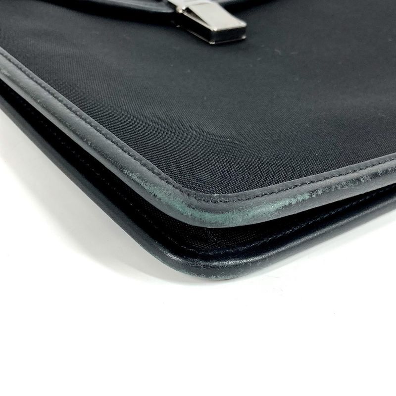 Gucci Clutch Bag Logo 108841 Nylon/leather Black