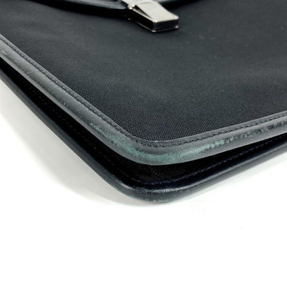 Gucci Clutch Bag Logo 108841 Nylon/leather Black