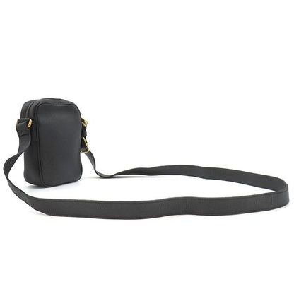 Gucci Shoulder Bag Logo Print Leather Black Gold Hardware Black Mini 574803