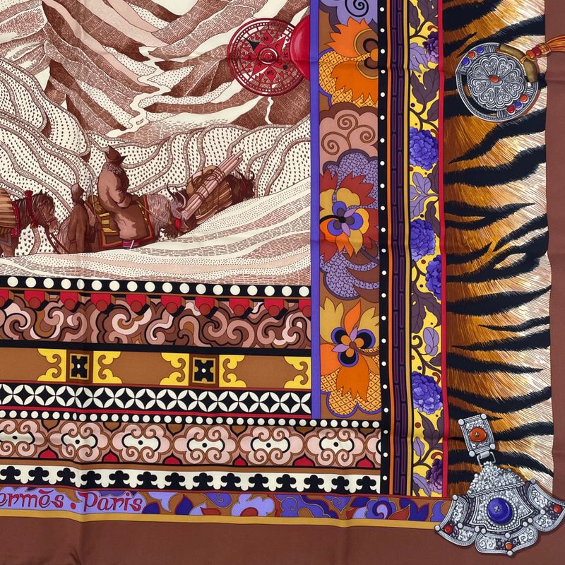 Hermes Carre 90 LA Femme AUX Semelles DE VENT Woman With Wind's Sole Scarf Silk