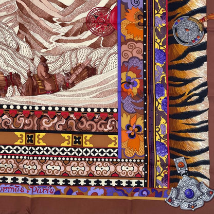 Hermes Carre 90 LA Femme AUX Semelles DE VENT Woman With Wind's Sole Scarf Silk