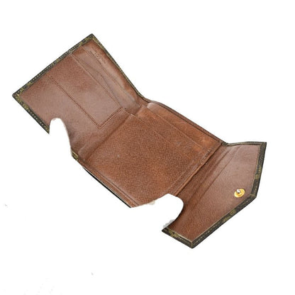Louis Vuitton LV Logo 2-set Fold Wallet Monogram Leather Brown 01ed973