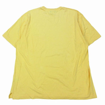 Hermes H Logo Embroidery Pocket T-Shirt Top Short Sleeves Yellow Size L Men's